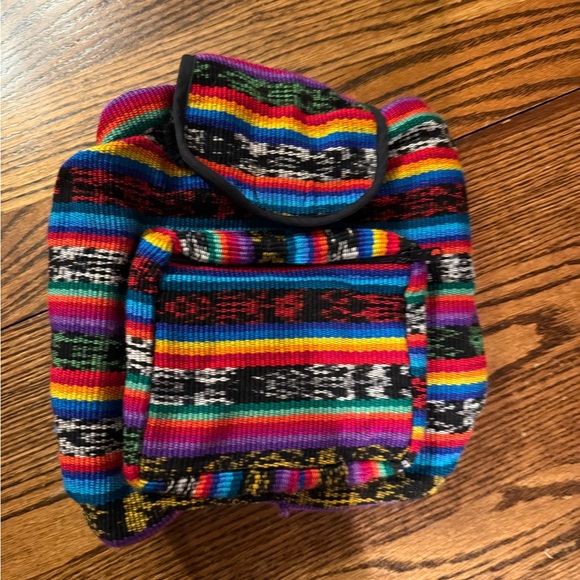 Handbags - Guatemalan Woven Colorful Packpack